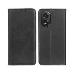Leather Flip Cover with Internal Pocket for Oppo A38 4G Black Leather Flip Cover with Internal Pocket for Oppo A38 4G Black